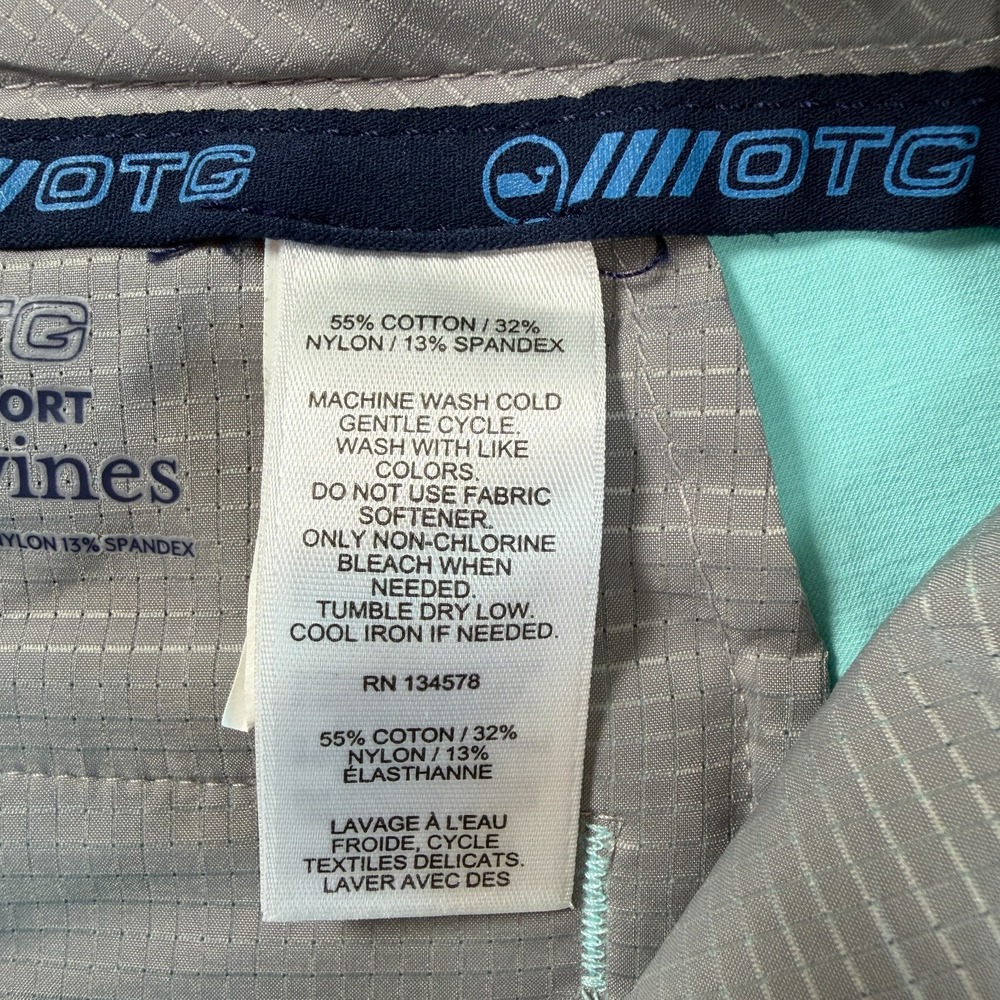 Vineyard Vines OTG On-The-Go Shorts Sz 35 Mint Green Performance Stretch Golf - Picture 7 of 7